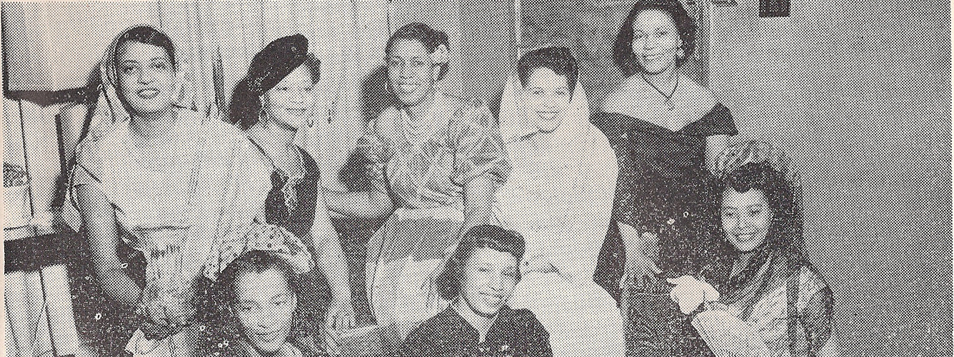 Vintage photo image of eight members 